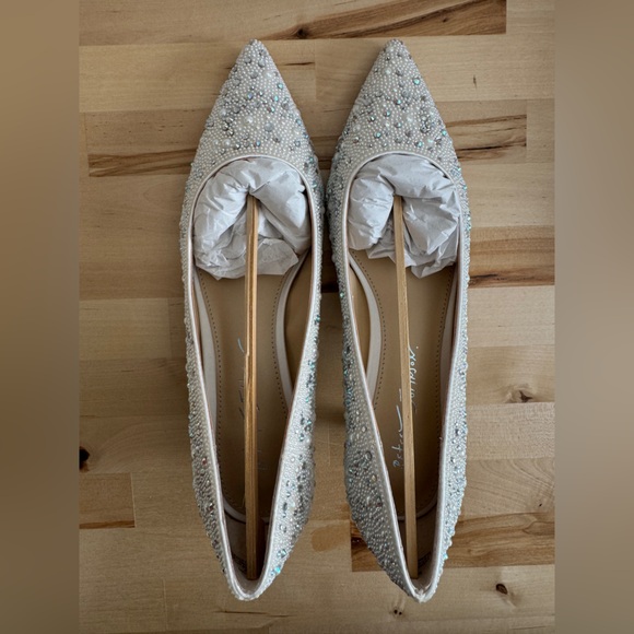 Betsey Johnson Jewel Encrusted Kitten Heels - Picture 1 of 8